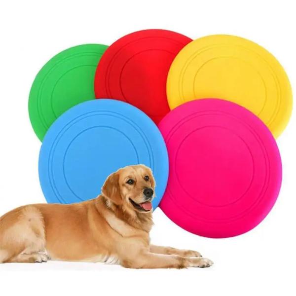 Disco volador suave de poliuretano PU personalizado para entrenamiento de mascotas, juguete Frisbee para perros