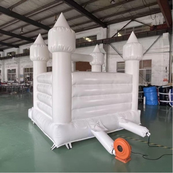 White Wedding Inflatable Bounce House for Kids Parties and Event Rentals
