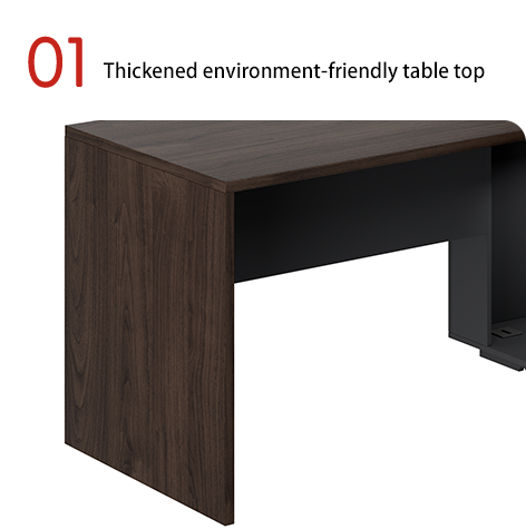 Executive Computer Desk Storage Cabinet Modern Wooden Panel Design Durable Eco-Friendly Construction Assembly Required