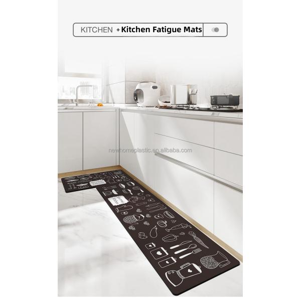 Средняя толщина обратимый мультфильм ПВХ кухонный коврик для нескользящей защиты пола