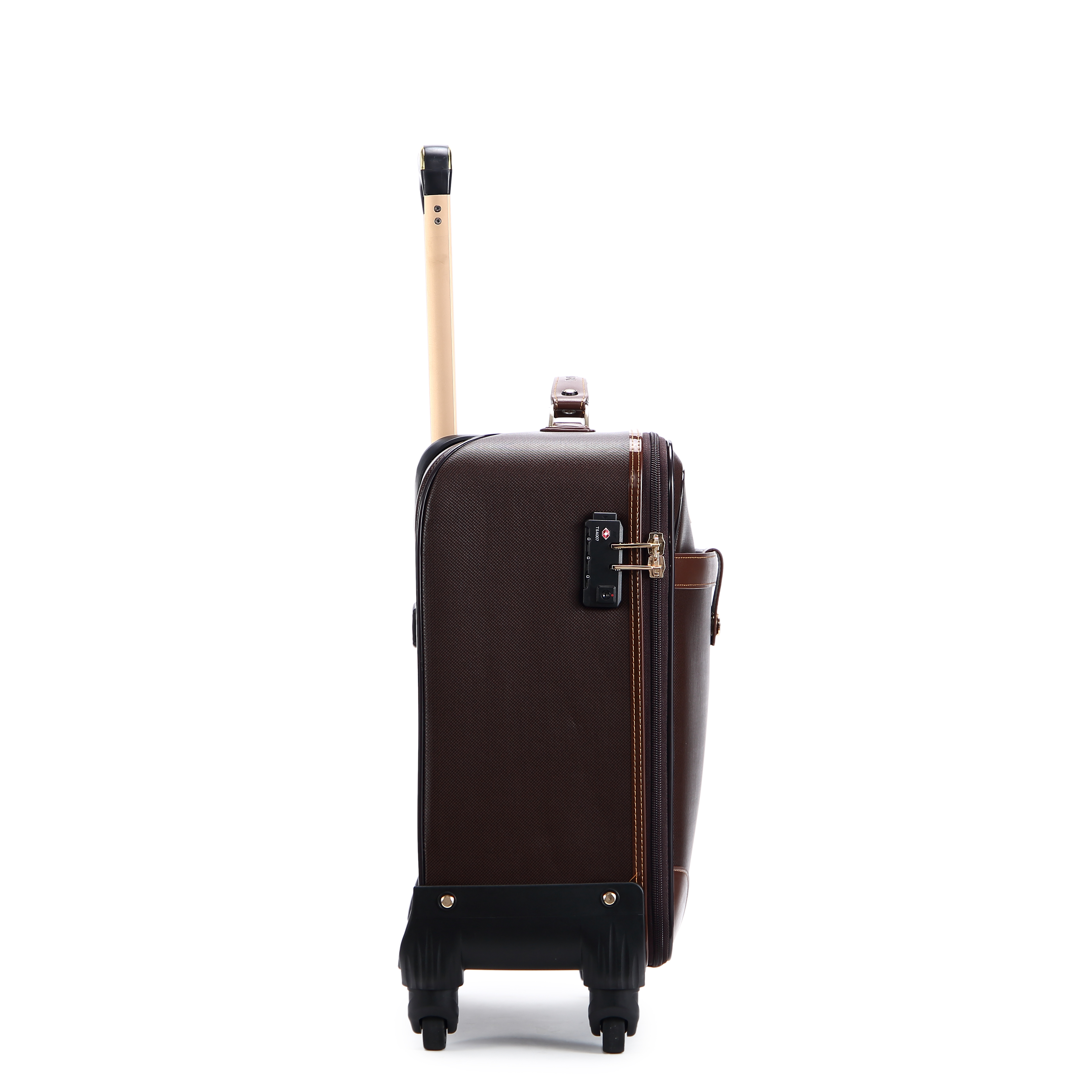 Unisex Portable On-the-Go Aluminum Travel Bag Set Convenient PU Material with Spinner Caster for Business Travel