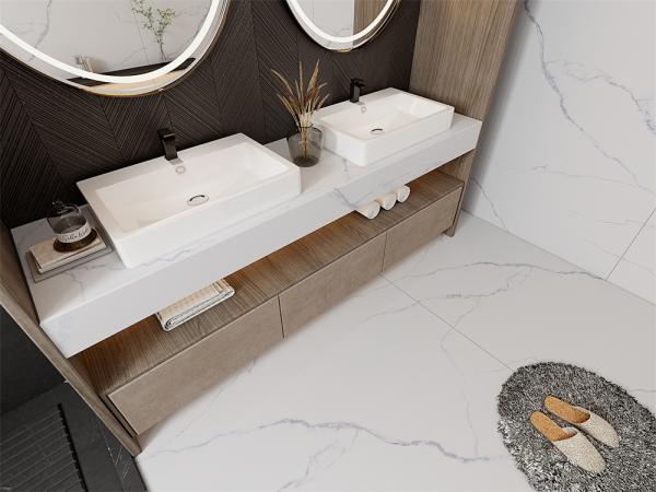 Acid-Resistant Carrara Matt Sintered Stone Slab 1420x2700mm