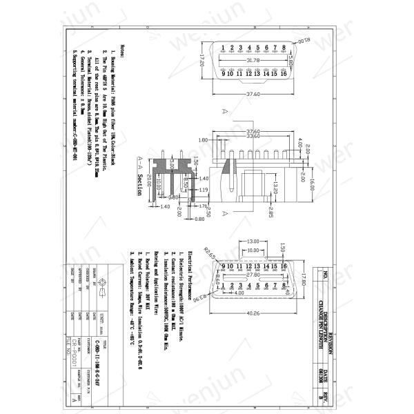 24V OBD2 J1962 Diagnostic Connector Male For Automotive Industries