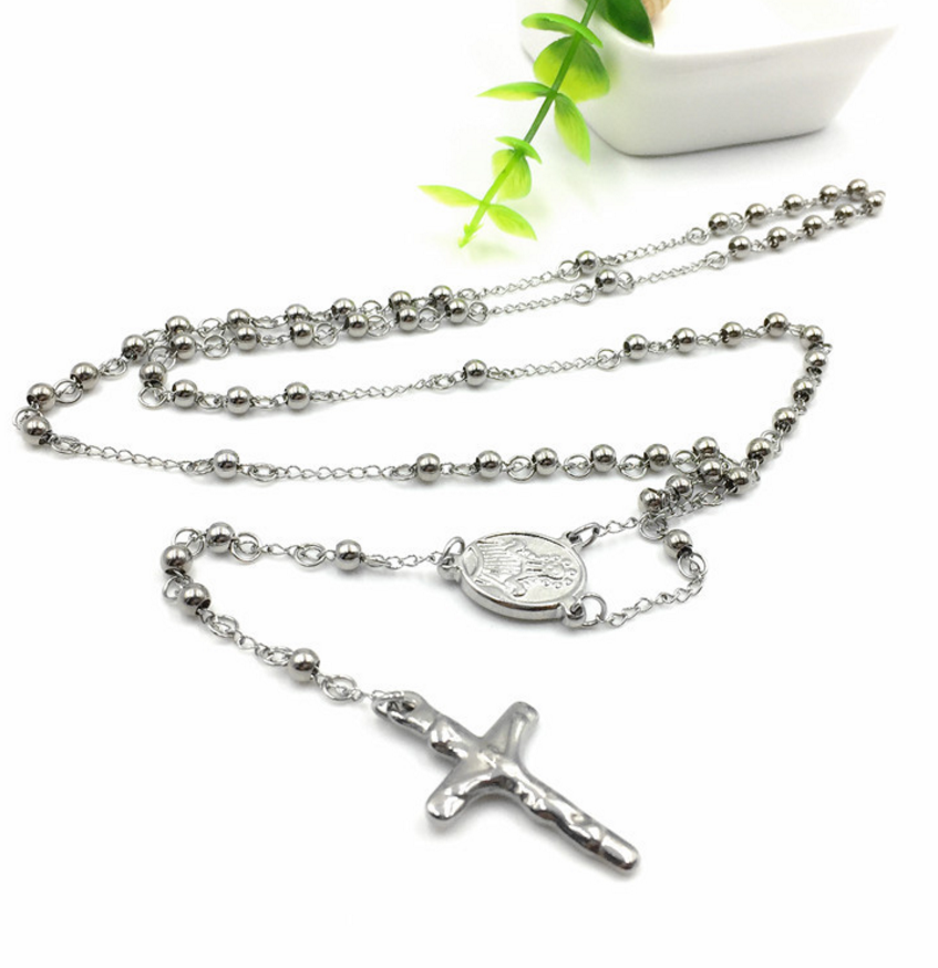 Religious Item Cross Pendant Rosary Necklace Catholic