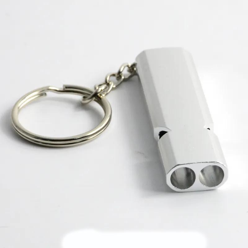 Outdoor Camping Double Tube High Frequency Aluminum Emergency Survival Rescue Whistle