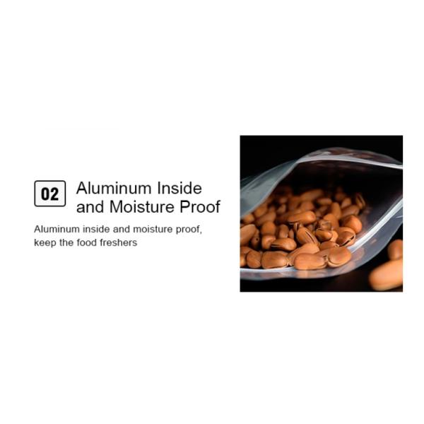 Coloque solamente los bolsos aluminizados cierre en la parte superior del bocado de las palomitas