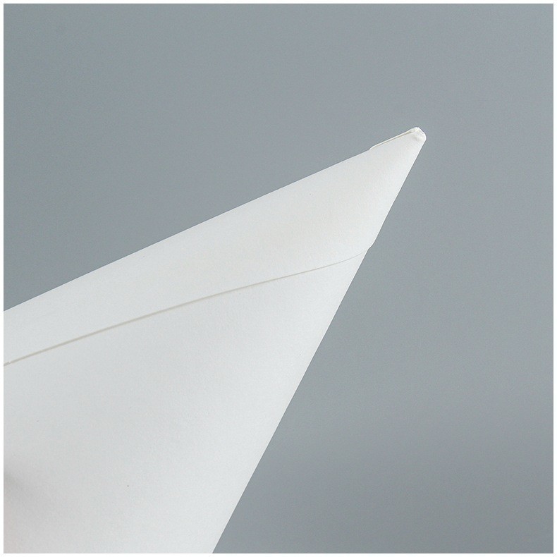 PE Filmed Disposable Paper Cone Cup White Conical Cup for Airport Hotel Super Market