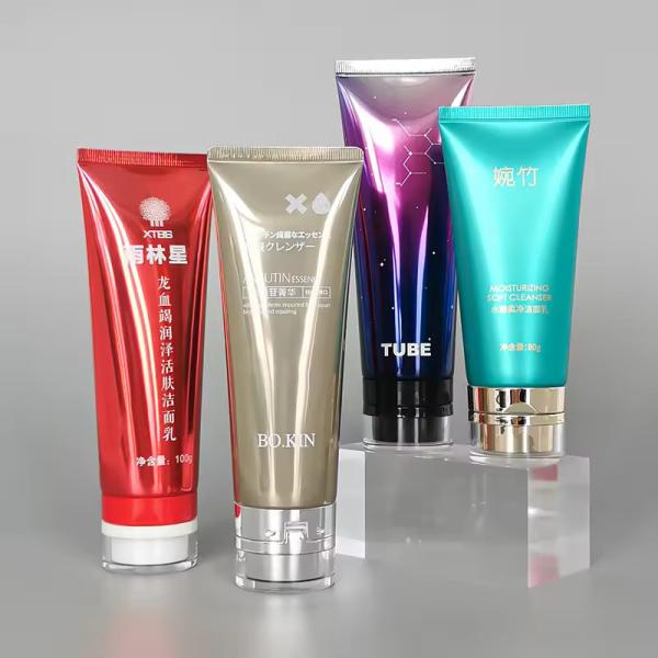 Tubes cosmétiques personnalisés de luxe Tubes à pompe cosmétiques brillants 200 ml