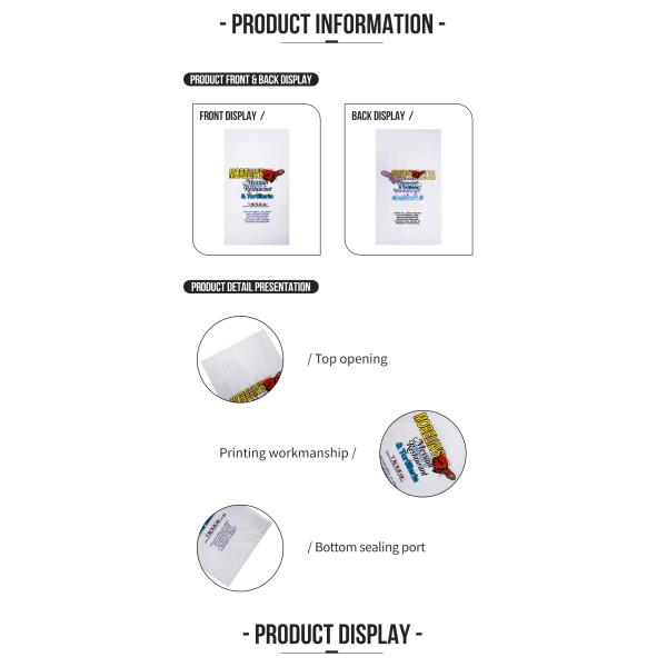 Customised Opp Clear Biodegradable Packaging Bag Plastic Bread Bag For Sandwich Mexican Twister