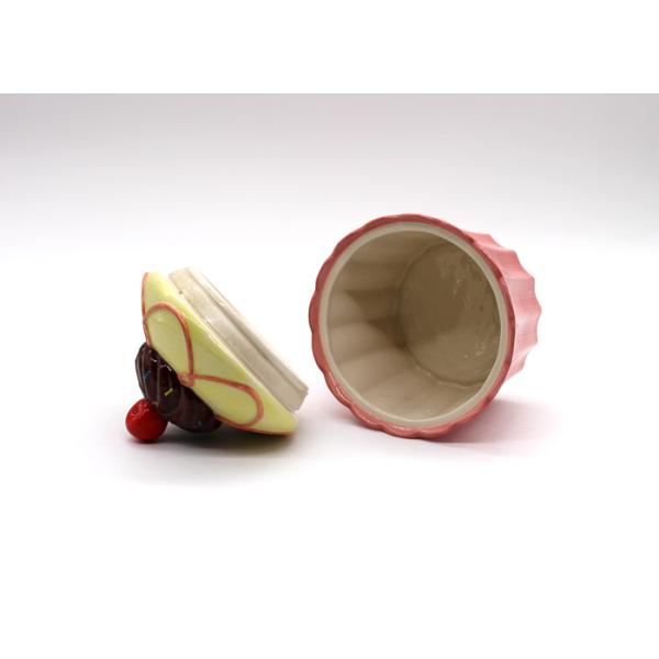 Cute Ceramic Kitchen Canisters Chocolate Dipped Ice Cream Cone With Sprinkles