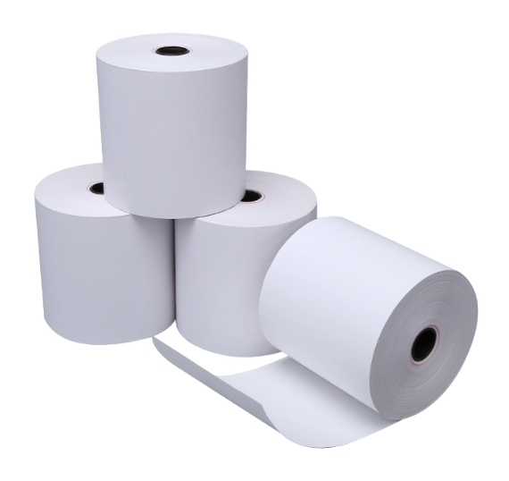 Supermarket White Thermal Paper Rolls with Printed Logo of Excellent Performance