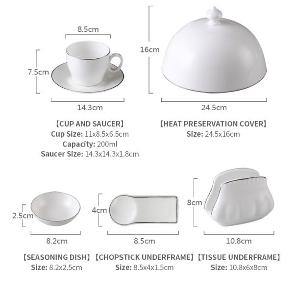 33.5cm Porcelain China Dinnerware Sets
