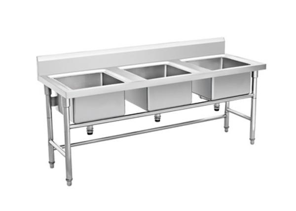 Acid / Alkali Resistant Commercial Stainless Steel Sink For Restaurant / Hospital