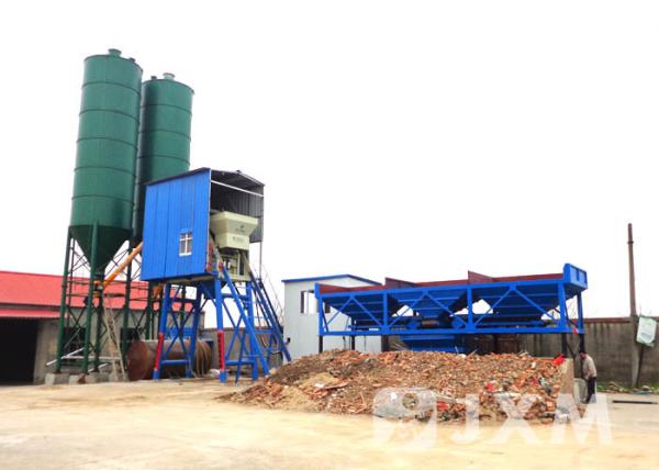 High Efficient Stationary Concrete Batching Plant 75M3 Dry Mix Batching Plant