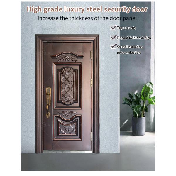 Metal Steel Doors Front Entry Metal Door Exterior Waterproof High Quality From China Steel Security Doors for Home