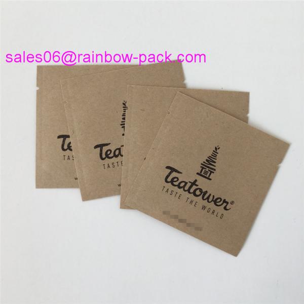 PE Coated k Packing Bags Paper Sachet Pouch Customized Size Kraft Bags For Coffee / Tea / Snack