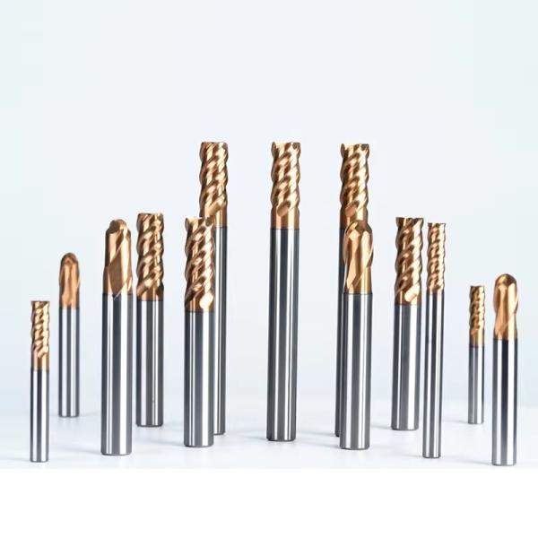 55 Degree Thick Shank Tungsten Steel Alloy Ball End Mill 2 Flutes CNC Ball Cutter
