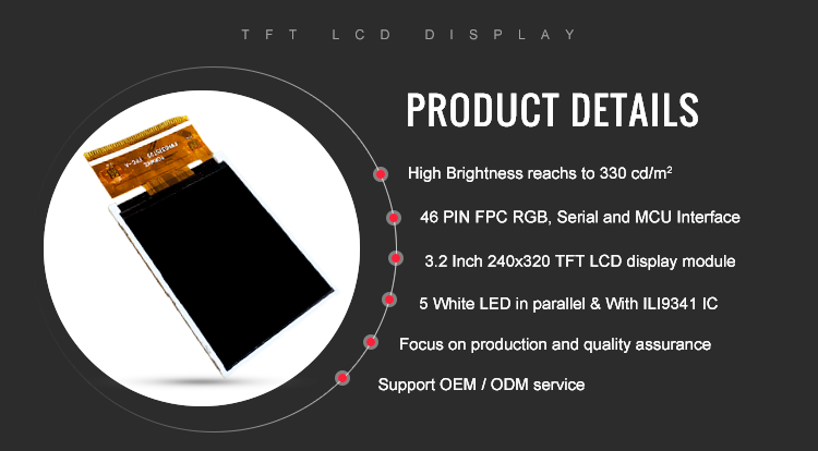240x320 3.2 Inch TFT Display Touch LCD Screen Module ILI9341 Driver IC