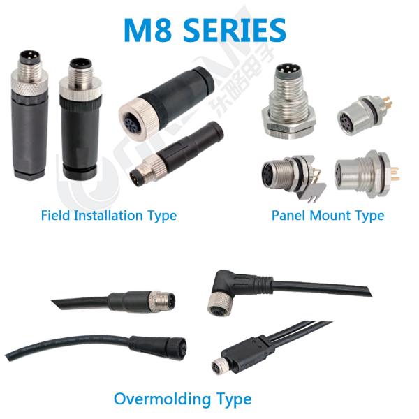 M12 5Pin Male Female Socket Panel Aviation Wire Connector Industrial Circular Connector Outdoor Waterproof IP67