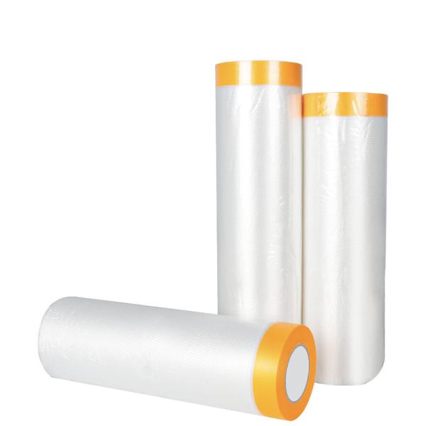 Pre Taped Blue Roll PE Masking Film For Protect Surfaces During Painting Pre Taped Masking Film