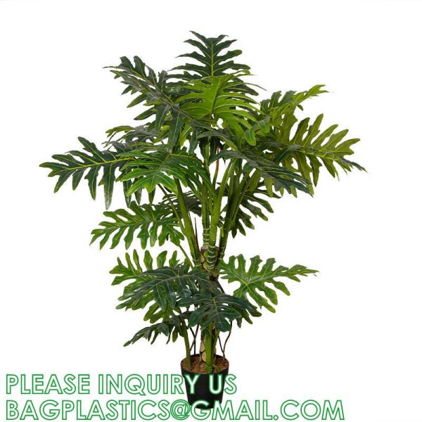 Artificial Plants 15 Inch Artificial Dripping Guanyin Tree Faux Plants Décor Indoor Outdoor,Fake Plastic Plants