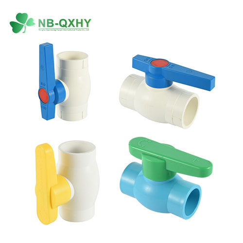 1/2-2 дюймовый ANSI Socket PVC Ball Valve с жёлтым рукояткой