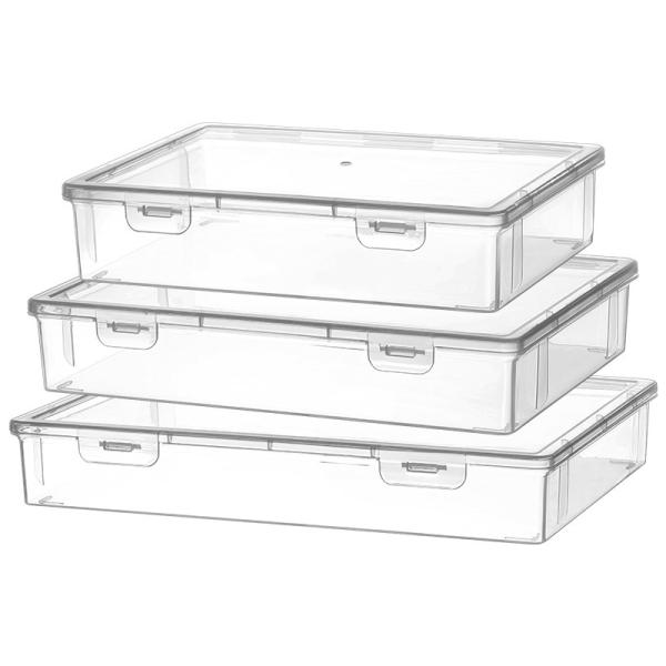 Sustainable Household Simple Large-Capacity Translucent Sticky Note Flip Storage Box Square Card Accessories Stationery Desktop Storage Box With Lid