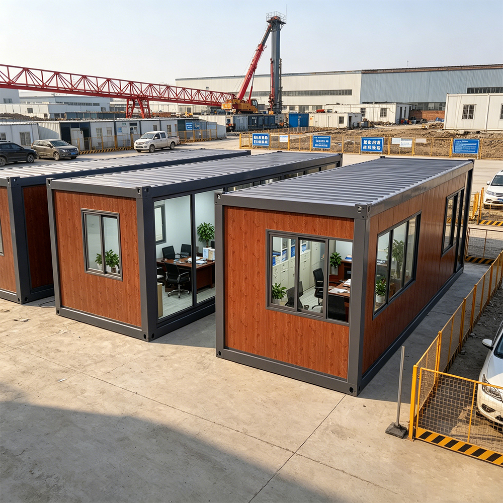 Construction Site Quick Install Foldable Container House Steel Frame Windproof for Worker Dormitory Temporary Office