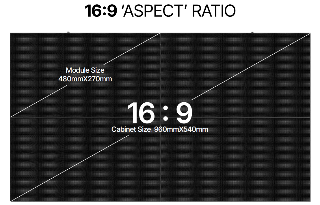 P5 Outdoor LED Display Panel FX-Block Series 960×540 mm 16:9 Gold Ratio 5500nits