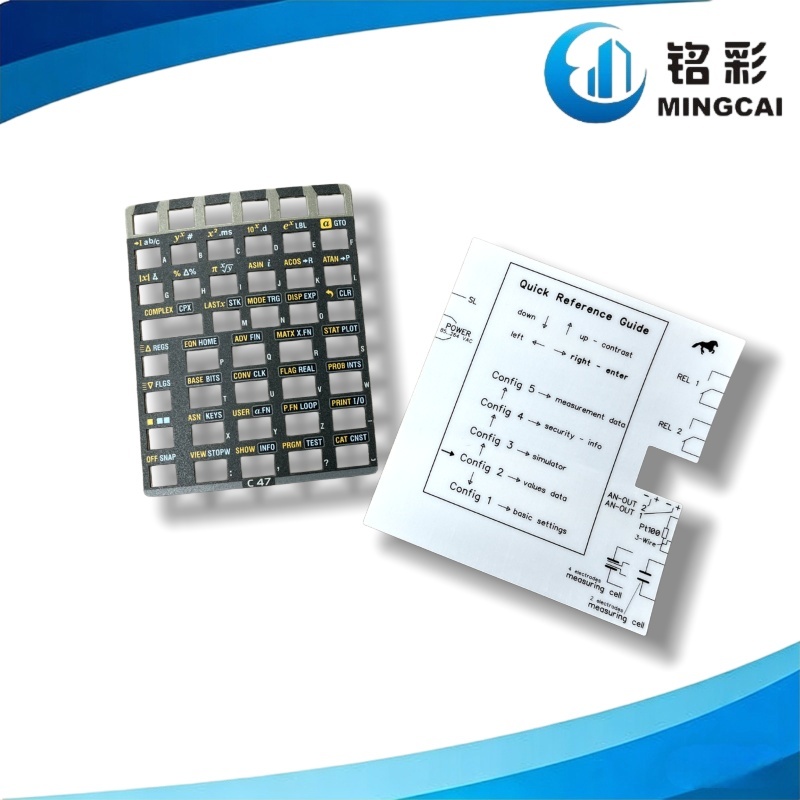 Custom Printed PET Keypad Overlay Sticker with Back Printing Technology and