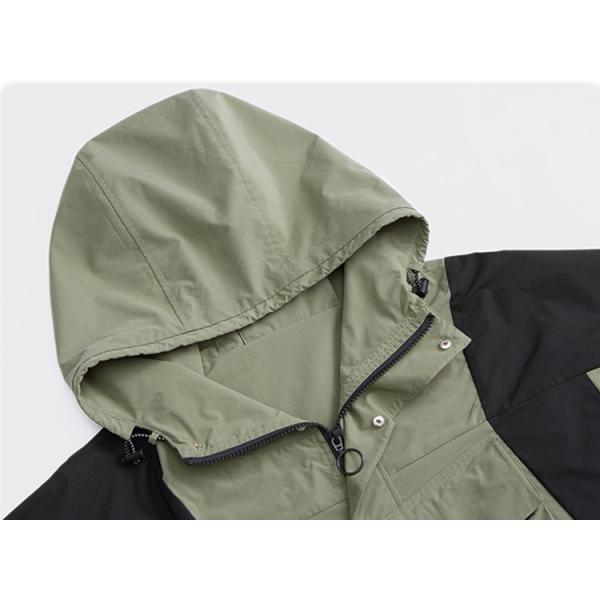 Waterproof Woven Wind Running Sports Track Jackets Multi Pocket Male Knit Cargo Jacket