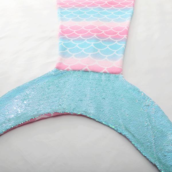 Polyester Mermaid Tail Blanket Sequin Mesmerizing Knit Super Soft Flannel Blanket
