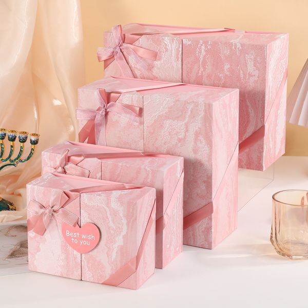 Double-door Gift Box Exquisite Heart-shaped Gift Box Creative Hand-held Gift Box Valentine's Day Gift Packaging Box