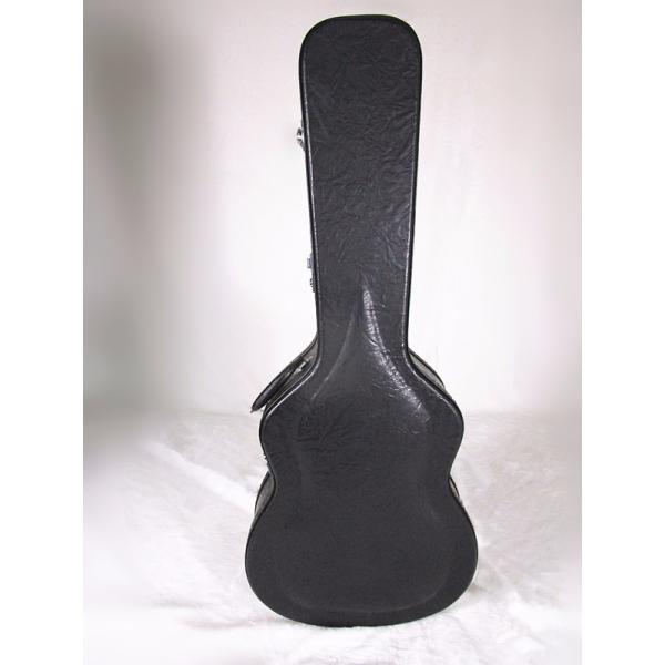 Black Arch Top Acoustic Wooden Guitar Case Hardshell With Rugged Exterior