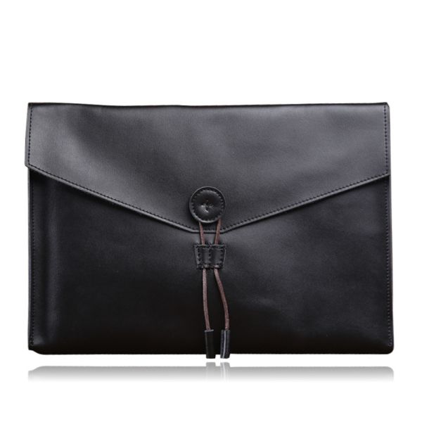 Direct-from-Factory PU Leather Business Briefcase A4-Paper-Size Large Capacity Document Office Bag Briefcase LOGO Available