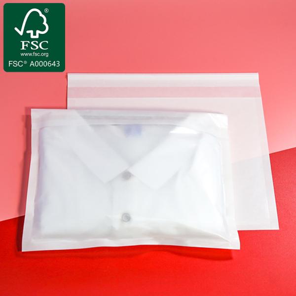 Custom Printed Glassine Wax Paper Bags for T-Shirt Packaging