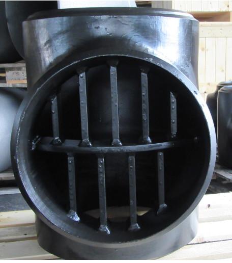 A234 Wpb Carbon Steel Seamless Pipe Fittings 150mm  Reducing  Barred Tee