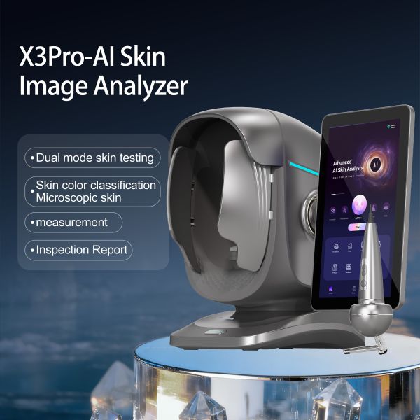 AI Magic 3d Mirror Facial Scanner Analizador De Piel Acne Skin Analysis Full Face Scanner Testing Skin Analyzer Machine
