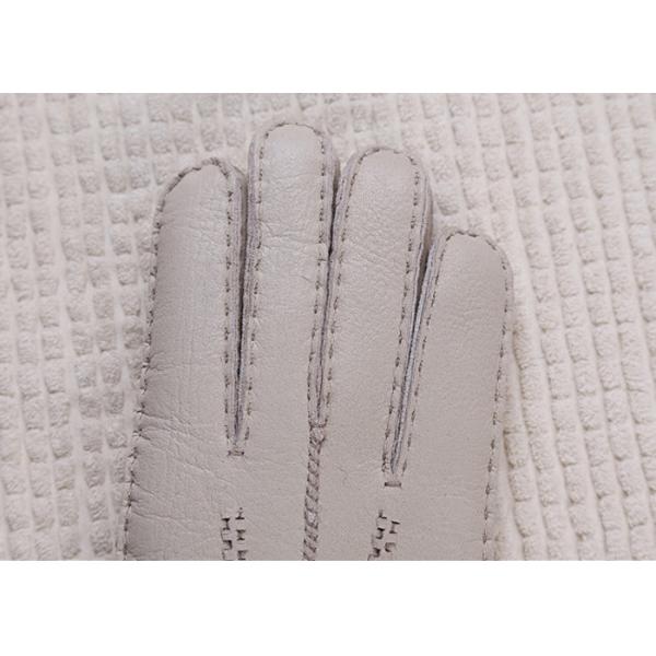 Перчатки водоустойчивых женщин выровнянные Шеарлинг, перчатки овчины дам серые