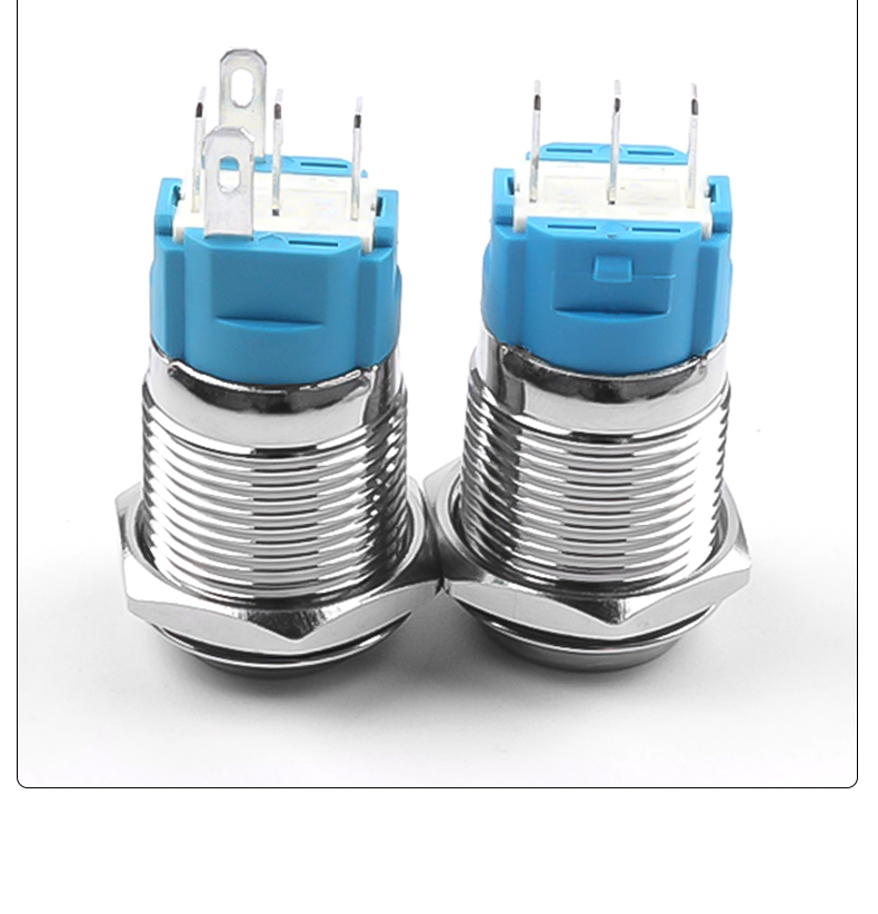 16mm Metal Push Button Switch High/Flat Head Led 3Pin/5Pin Metal Momentary  Switch Push Button Switches