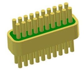 Диаметр 0.4mm 20 штырей в заголовке 2 строк герметичном с поверхностью выпуска облигаций провода золота