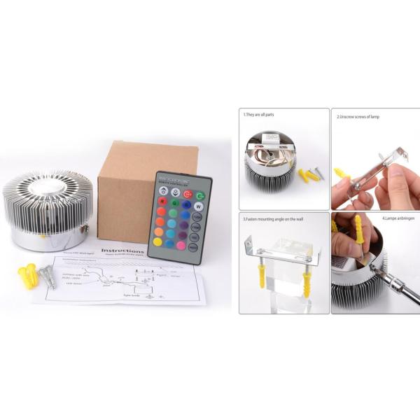 3W RGB Sunflower Indoor LED Wall Mounted Lights For KTV Karaoke Bar Club