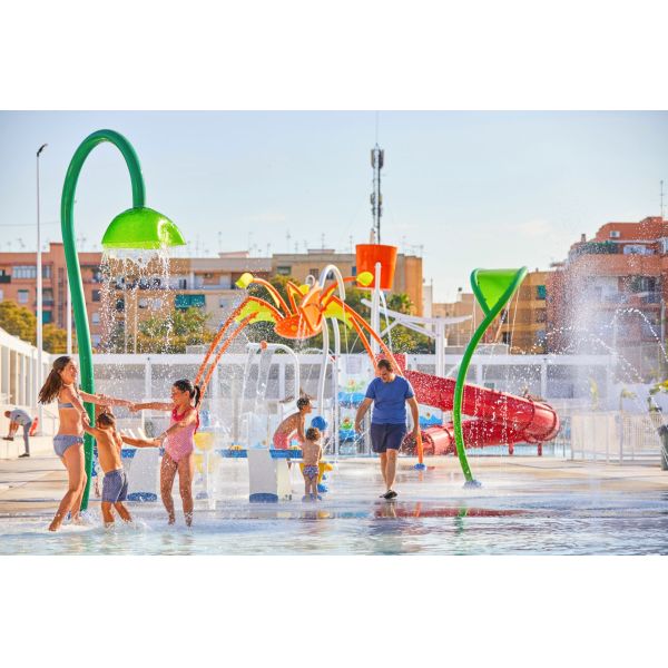 Fiberglass Steel Commercial Splash Pad Accessories Aqua Water Park Water Slide Splash Pad
