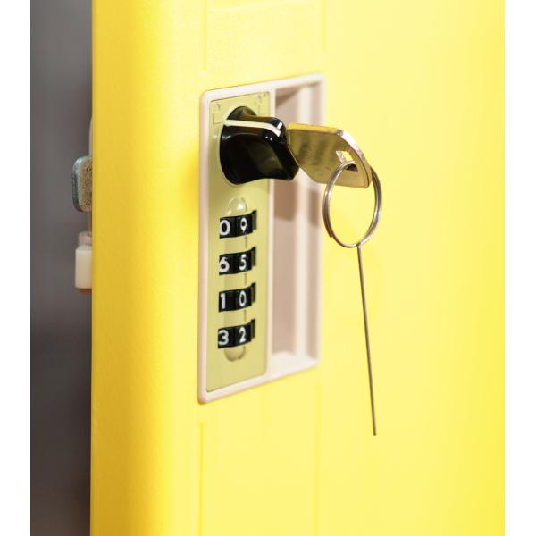 2 Comparts 1 Column Employee Storage Lockers Yellow With Mechanical Lock