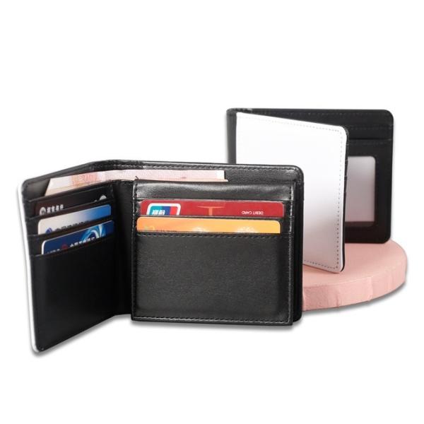 Mens Personalized Bifold Wallet With Multiple Card Slots PU leather Sublimation Wallet Blanks