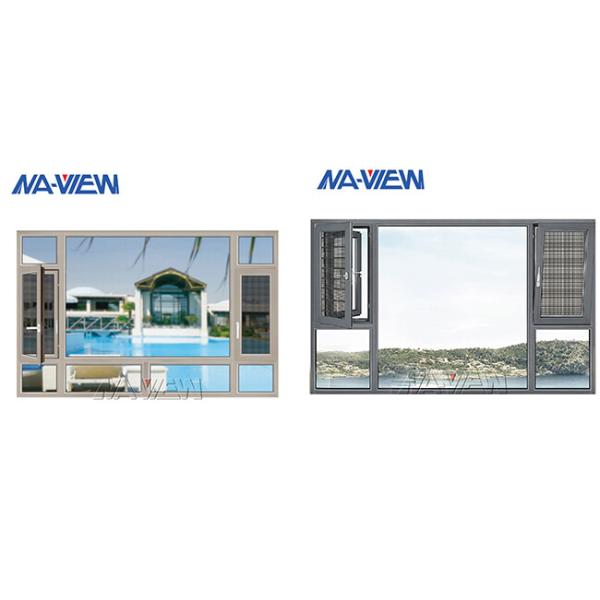 Flush Glass Casement Windows Commercial Aluminium Frame Casement Window
