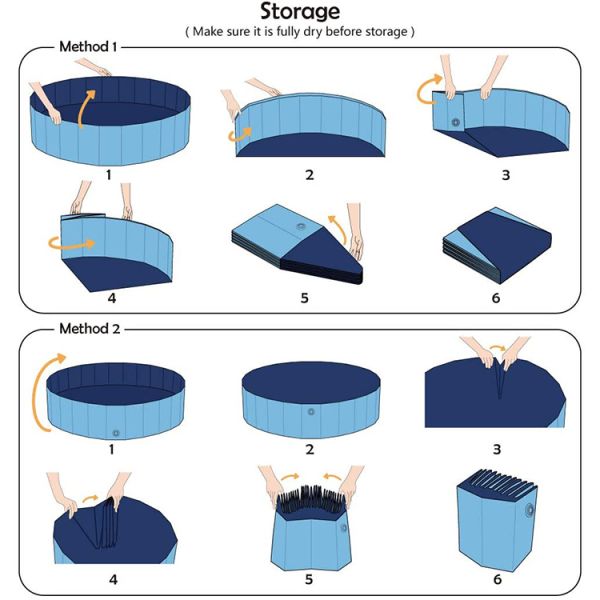 Approximately 100 to 600 Liters Foldable Dog Pool with Built-in Drainage Plug Multipurpose Suitable as Ball Pit or Sandbox