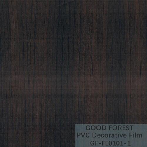 Filme preto decorativo do PVC grão de madeira da largura de 1260mm - de 1330mm