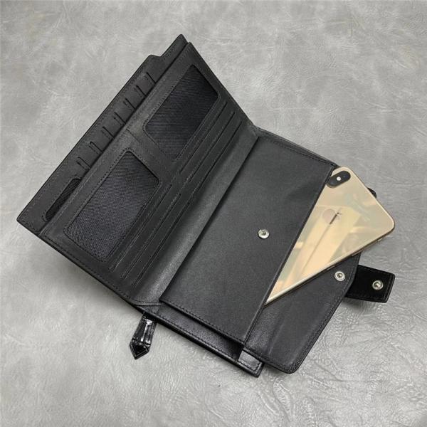 Authentic Crocodile Skin Businessmen Large Bifold Wallet Clutch Purse Exotic Real Alligator Leather Male Card Holder