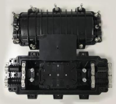 Horizontal Type PC Fiber Optic Splice Closure 470*180*110 , Fiber Optic Junction Box